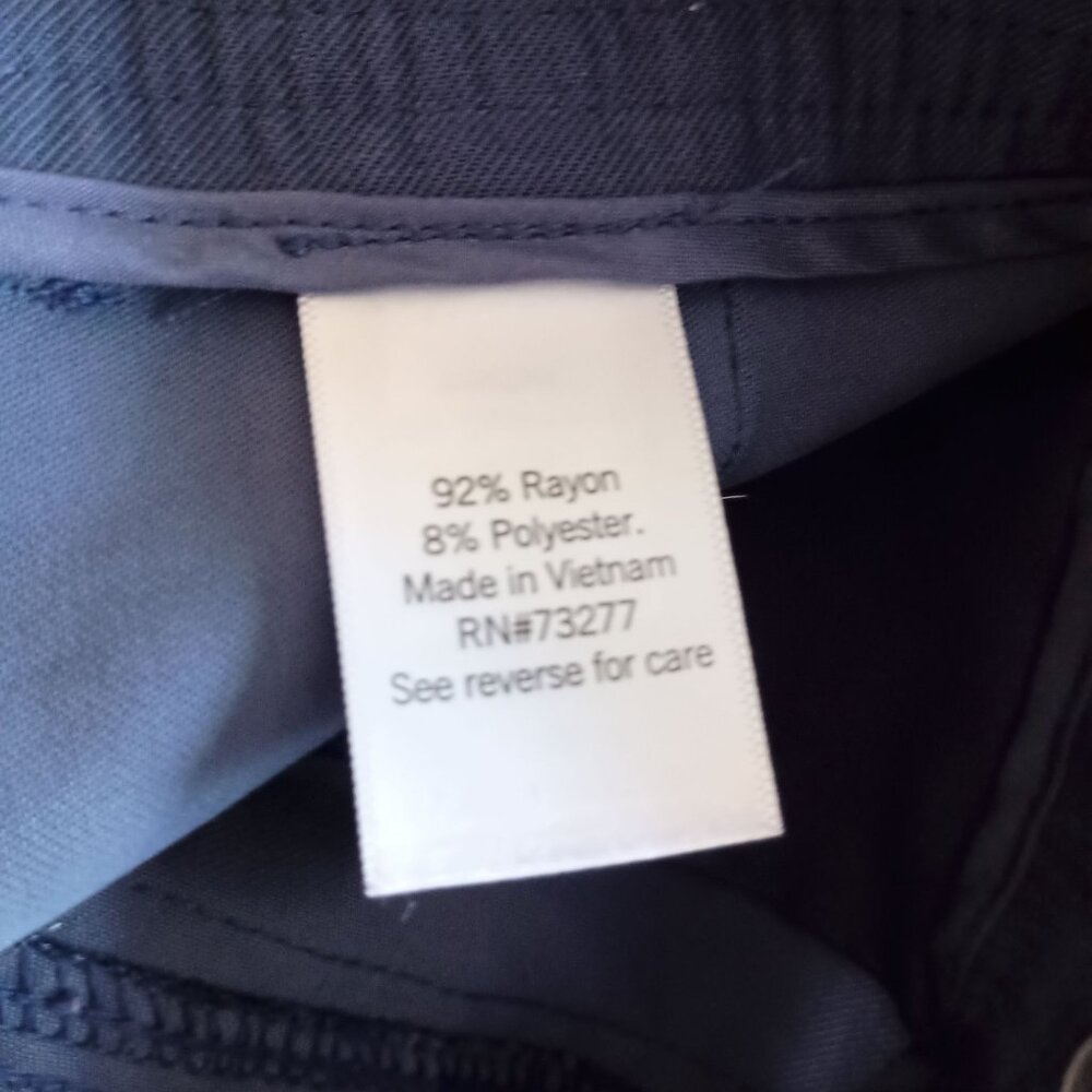 Nine West Women Blue Relaxed Fit Pants Size M Half Elastic Waist Casual - Picture 8 of 8